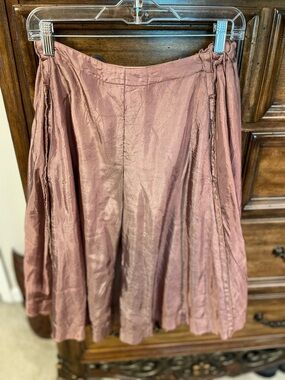Midi Elastic-Waist Skirt in Dusty Rose